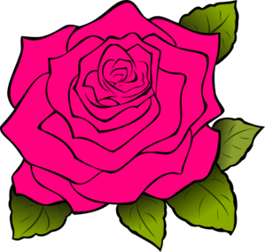 Pink Rose clip art - vector clip art online, royalty free & public ...