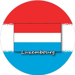 58mm Round Badge Style Fridge Magnet Luxembourg Full Flag: Amazon ...