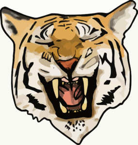 Karth Airbrush Tiger clip art - vector clip art online, royalty ...