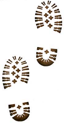 Hiking Boot Prints Stencil | American Home Stencils