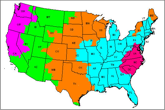 North American Time Zone Map - ClipArt Best