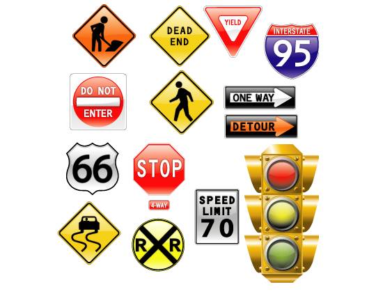 Traffic Signs | Vectorilla.com - Vector Images