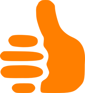 Orange Thumbs Up clip art - vector clip art online, royalty free ...