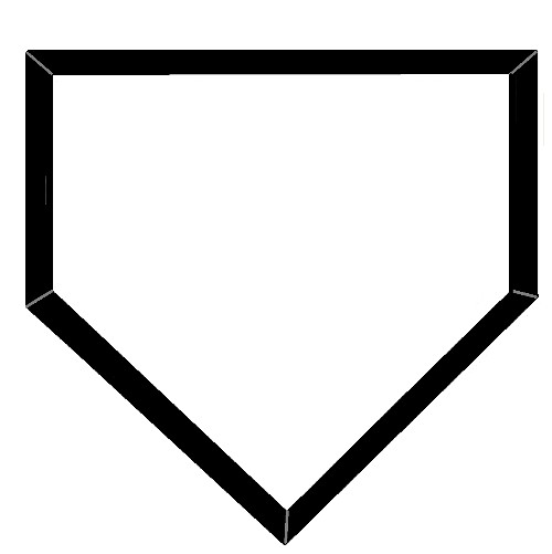 Softball field clipart black and white
