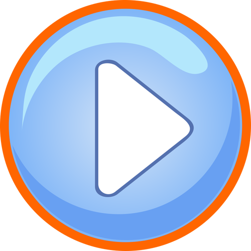 Bouton play bleu et orange | Vecteurs publiques