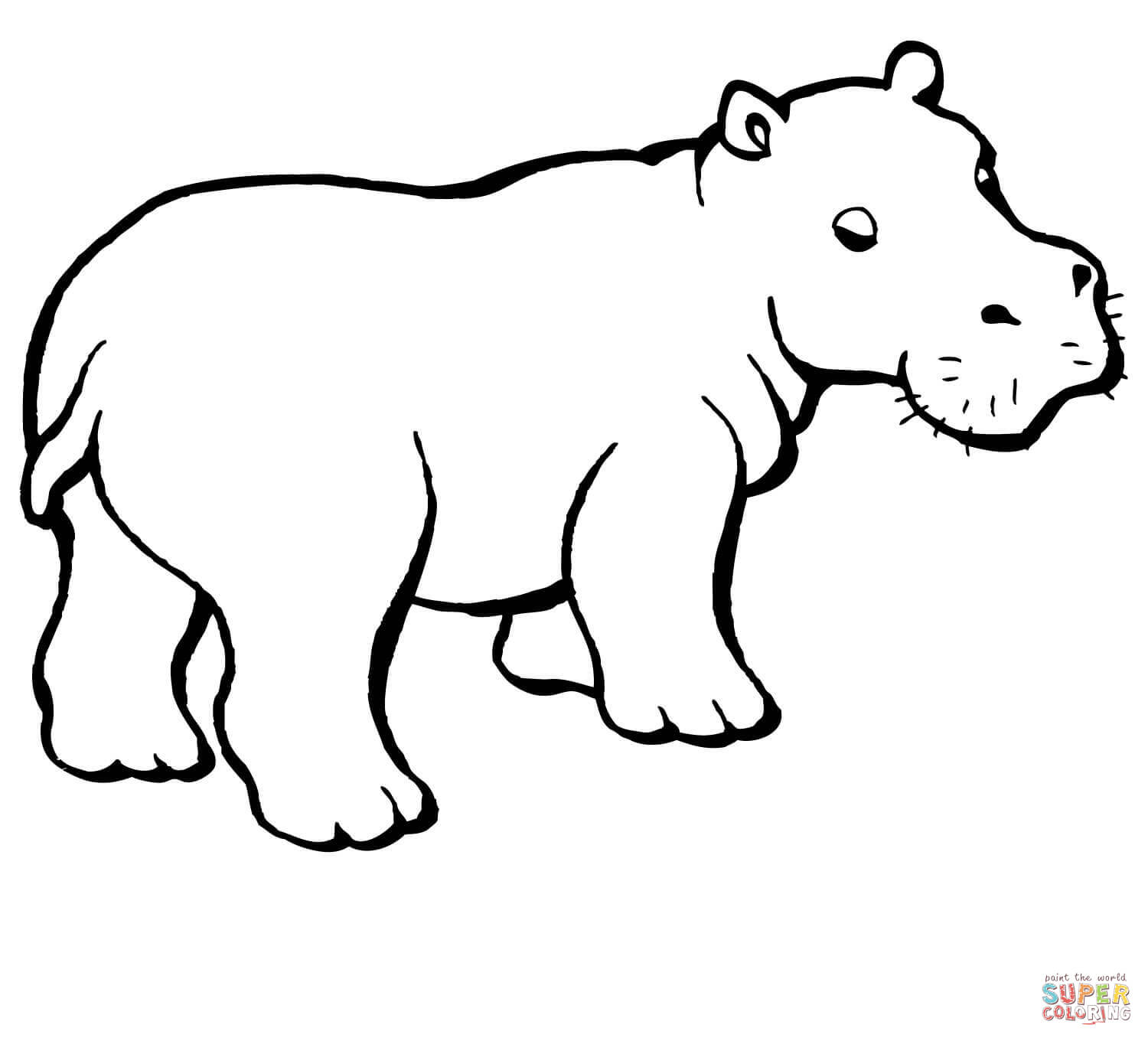 Hippopotamus coloring pages | Free Coloring Pages