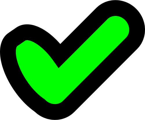 Green tick OK vector icon | Public domain vectors