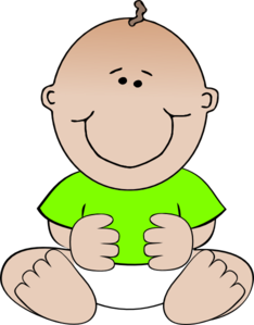 Green Baby Sitting Clip Art - vector clip art online ...