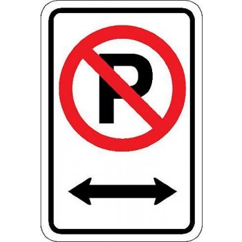 No Parking Symbol w/ Double Arrow Sign | TreeTop Products