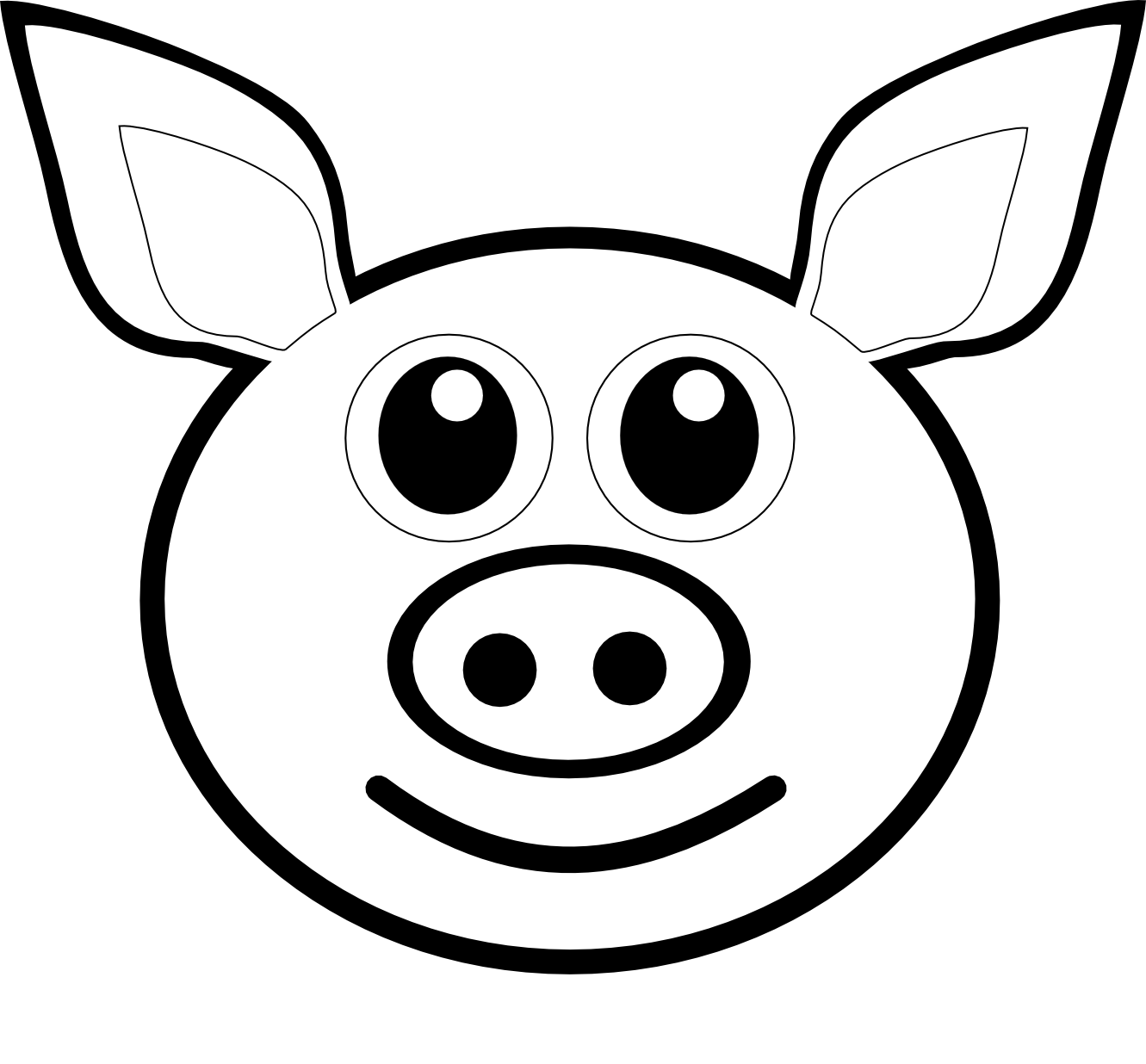 Cute Pig Face Clip Art - Free Clipart Images