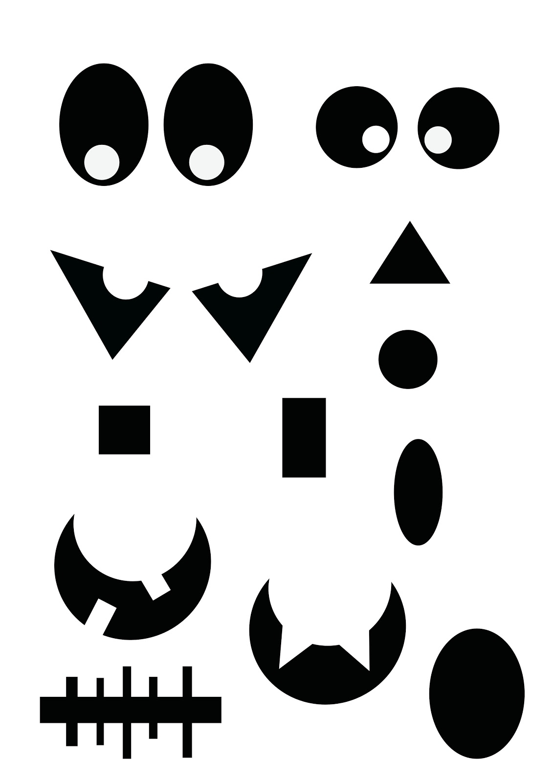 Printable Ghost Faces