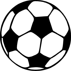 White soccer ball clipart