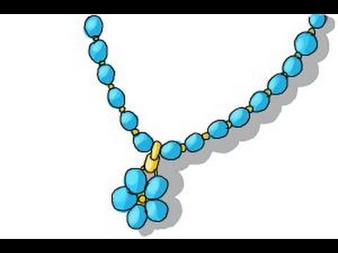 How to draw a necklace - YouTube