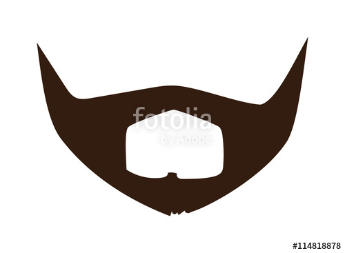 Silhouette vector mustache. Mustache black hair and man mustache ...