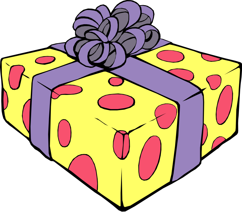 Happy birthday present clipart