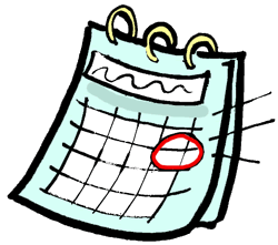 Due Date Calendar Clipart