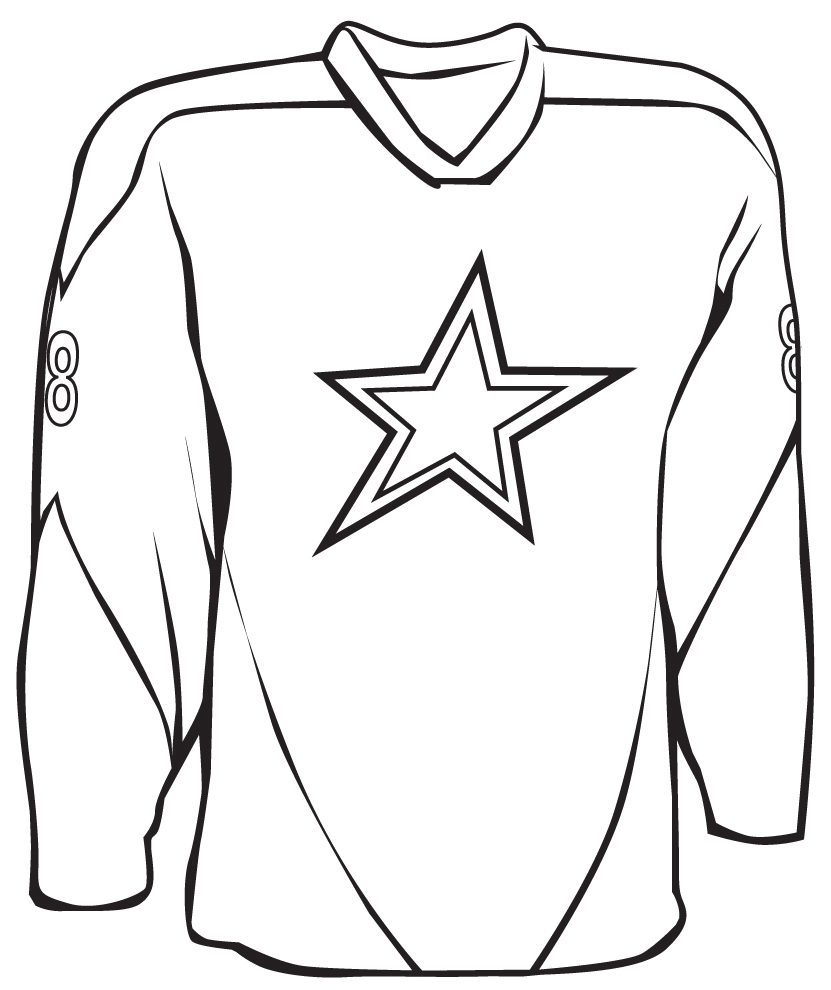 Black And White Football Jersey Clipart