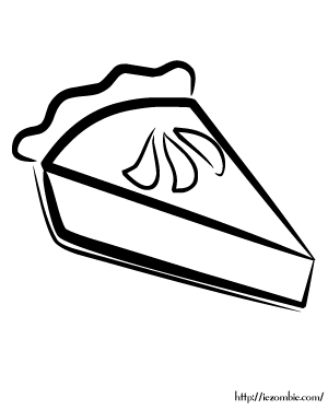 Slice of Pie Coloring Page - Coloring Pages