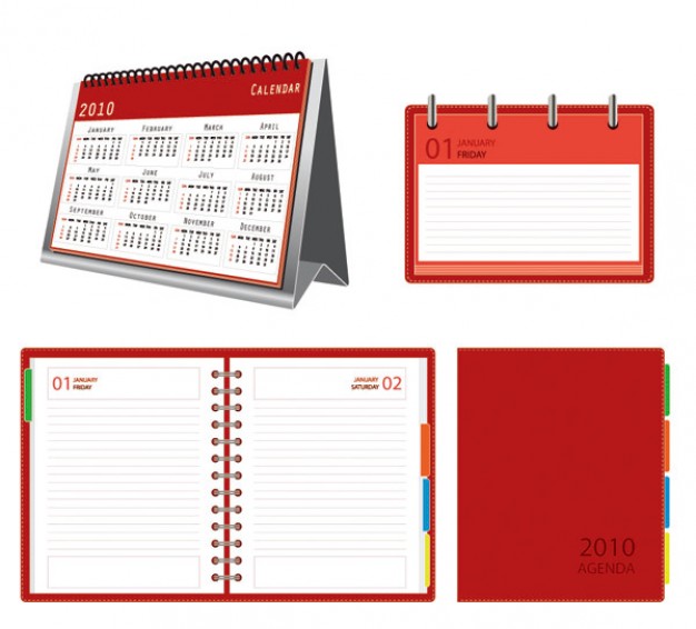 Calendar, notepad Vector material | Download free Vector