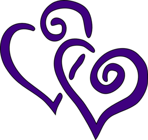 Big Purple Hearts clip art - vector clip art online, royalty free ...