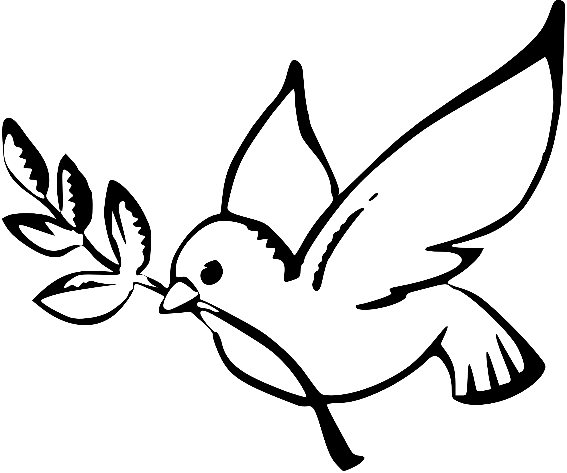 Dove Clipart Black And White - Free Clipart Images