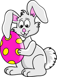 Easter Bunny Clip Art Black And White - Free ...