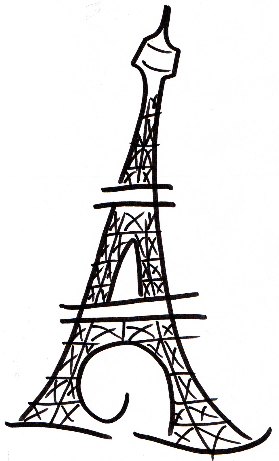 Eiffel tower drawing on eiffel tower painting paris clipart ...