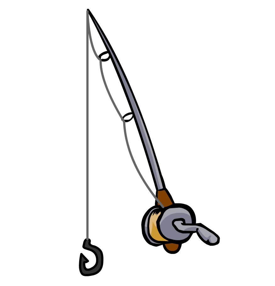 Fishing Pole Clipart Black And White - Free ...