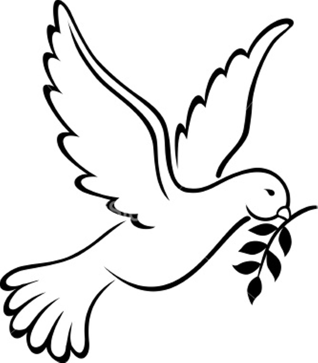 Fashion For > Peace Dove Coloring Page