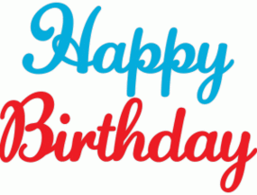 Silhouette Online Store View Design 45991 Happy Birthday Text ...