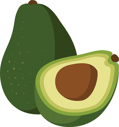 Avocado Clip Art, Vector Images & Illustrations