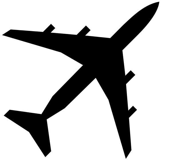 Airplane taking off clipart