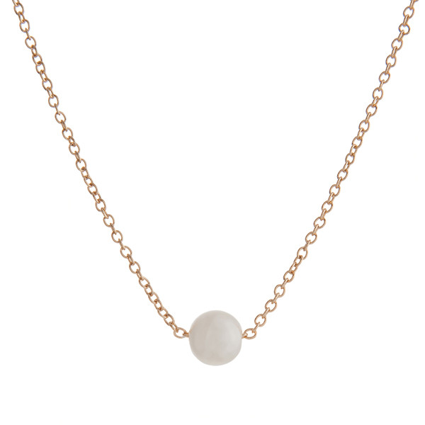 Single Pearl Necklace – Anna Grace Formals