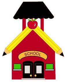 49+ Cute School House Clipart