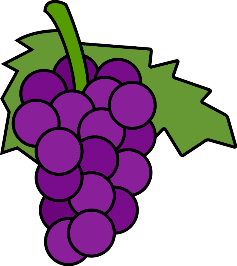 Cute grapes clipart