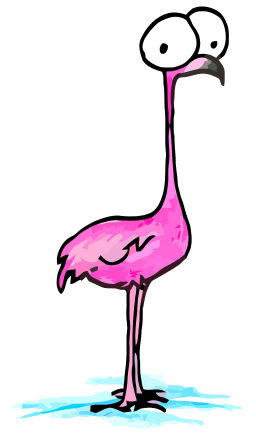Animated flamingo clipart