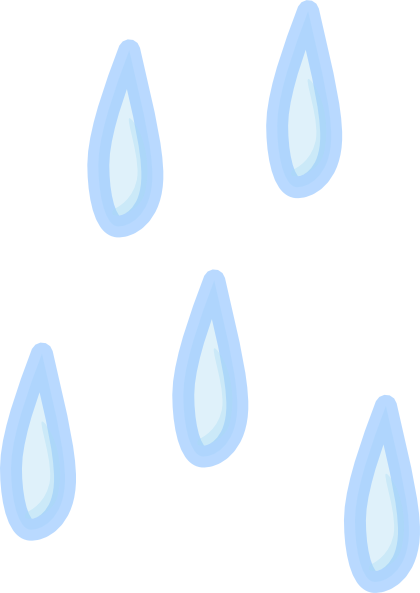 Raindrops animated clipart 3