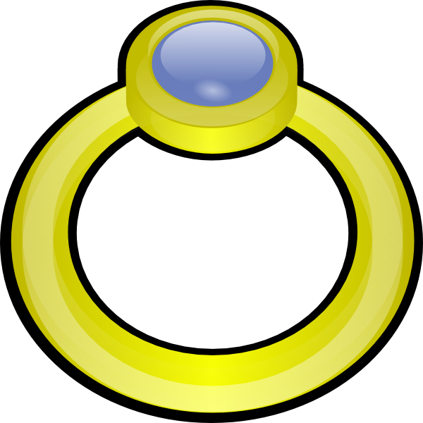Golden Ring With Gem clip art Free Vector / 4Vector