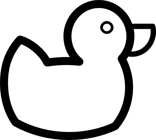 Black & White Duck Clip Art - vector clip art online ...