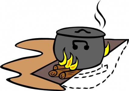 Campfires And Cooking Cranes clip art vector, free vectors