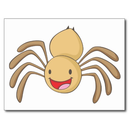 Cartoon Spider Cards, Cartoon Spider Card Templates, Postage ...