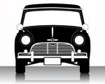 Old small car silhouette - front view, Transportation, download ...