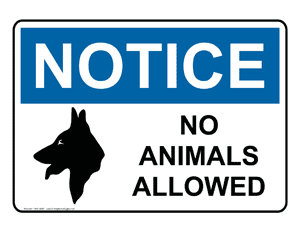 No Animals Allowed Sign - ClipArt Best