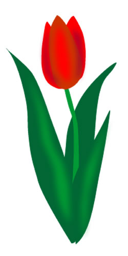 Red Tulip Clip Art, Easter Flower Clip art