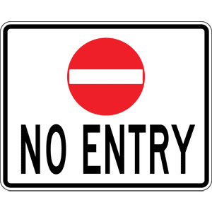 No Entry Symbol Sign PKE-21565 Enter / Exit