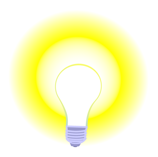 Bright Idea Light Bulb - Free Clip Art