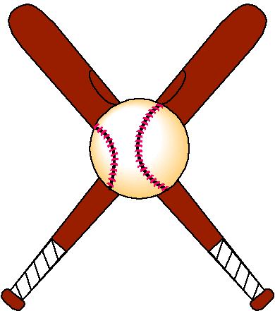 Softball Bats Crossed Clipart