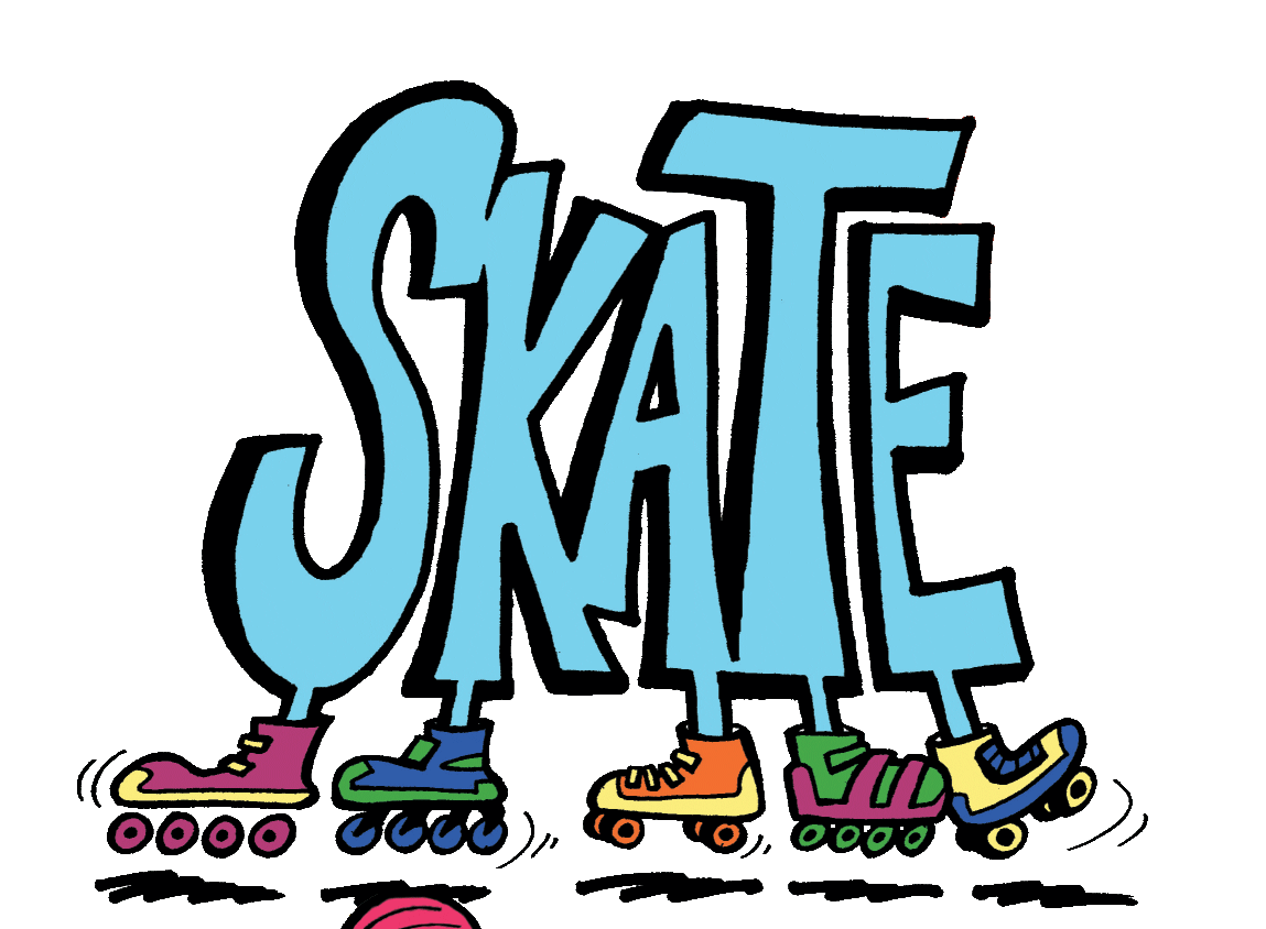 Free roller skating clipart images