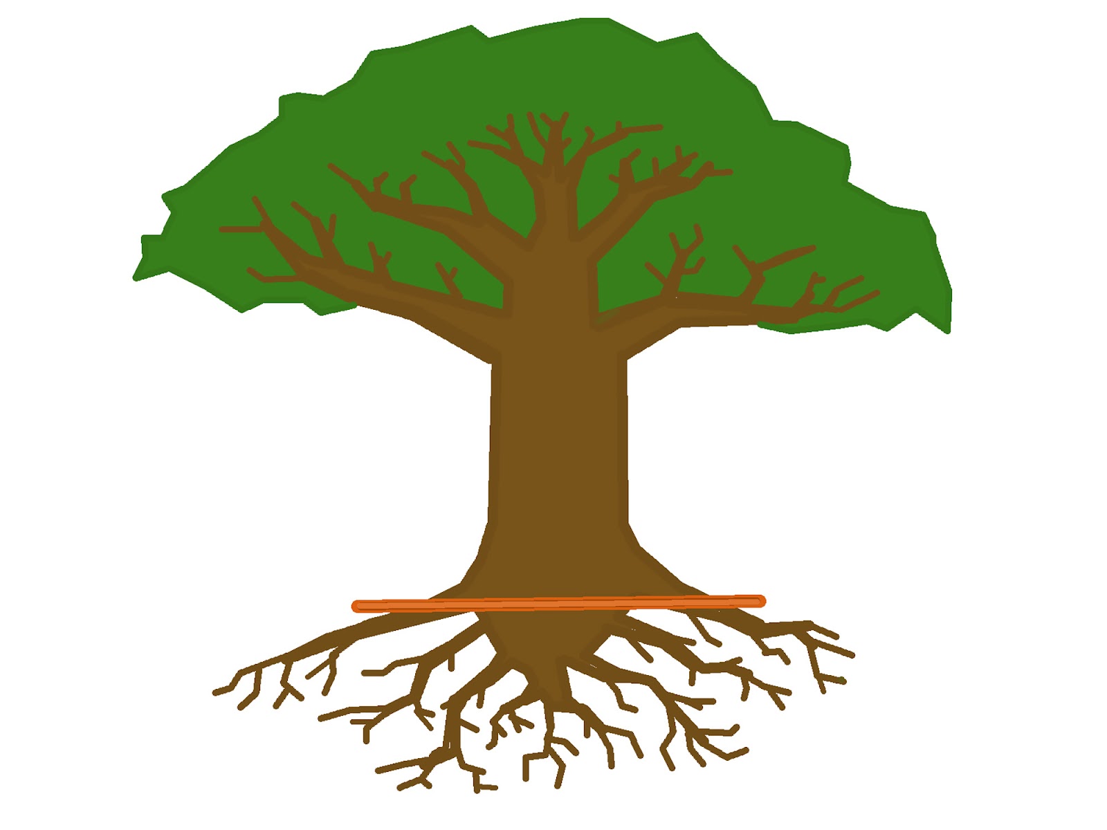Tree With Roots Clipart Best
