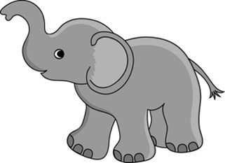Cartoon baby elephant clip art